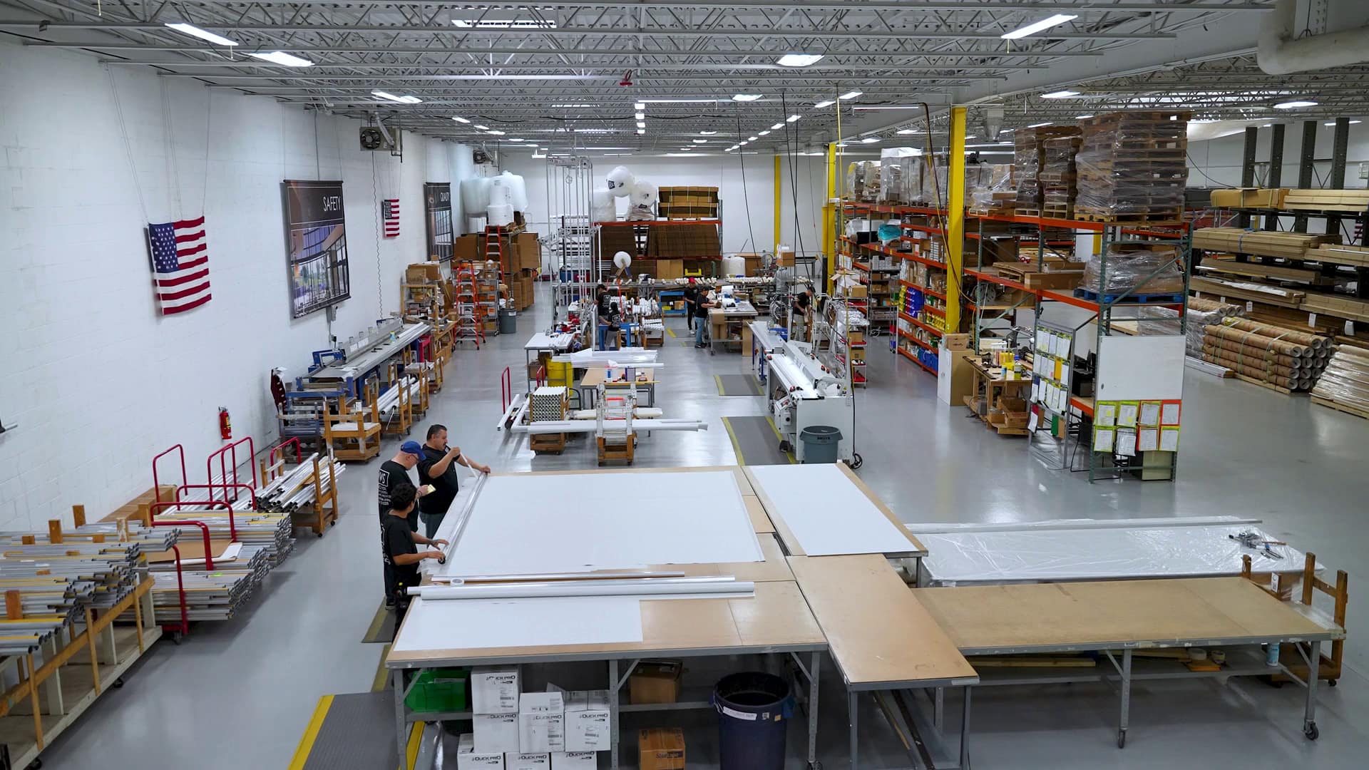 The IWS factory floor in Elmhurst, Illinois